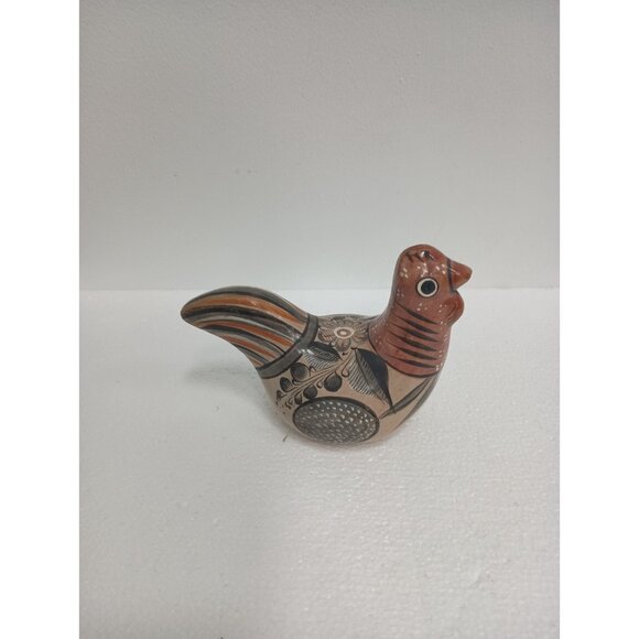 Vintage Tonala Pottery Hand Painted Ceramic Bird Figurine Mexican Folk Art - Picture 5 of 9